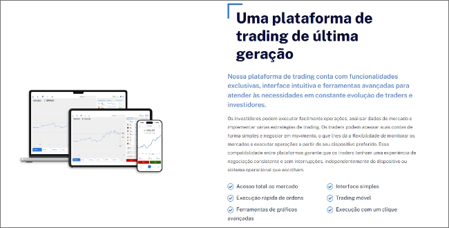 Uma plataforma de trading de última geração